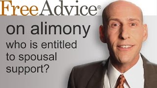 Alimony  Who is Entitled to Spousal Support [upl. by Yenitsed]