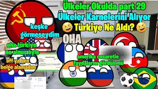 Ülkeler Okulda part 29 Karne Günü  Ülkeler Karne Alıyor Countryballs Türkçe Animasyon [upl. by Coppins]