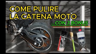 COME PULIRE E INGRASSARE LA CATENA MOTO  3 BONUS 4k [upl. by Neggem76]