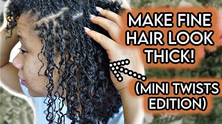 Get FULLER looking Mini Twists  How to Part Natural Hair for Mini Twists [upl. by Ilocin]