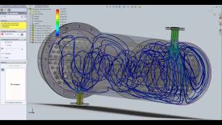 Simulacion de Recorrido  Intercambiador de Calor a Tubos 2avi [upl. by Amsirak]