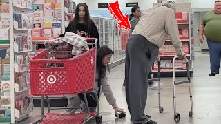 Bad Grandpa Farts In Peoples Faces At Target [upl. by Standice]