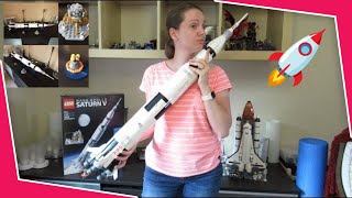 LEGO NASA Apollo Saturn V Ideas 21309 Epic Timelapse Build [upl. by Yelbmik]