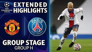 Manchester United vs Paris SaintGermain Extended Highlights  UCL on CBS Sports [upl. by Elleahcim]