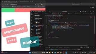 ecommerce navbar  part 1  react ecommerce reactjs [upl. by Valenta]