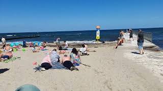 Kołobrzeg wejście na plażę nr 5 małe molo 05072024 [upl. by Lem752]