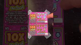 QUICK SCRATCH 97 TWO 1 10X THE CASH TICKETS lottery scratchers shorts [upl. by Nahseez]