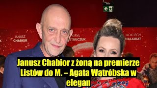 Janusz Chabior i jego żona na premierze Listów do M  Agata Wątróbska w elegan [upl. by Ihtraa]