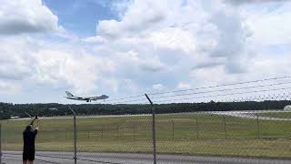 Air Force one landing at Dobbins Air Force Base in Marietta Georgia 62724 [upl. by Zenia]