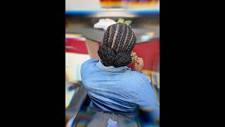 How To Style Short HAIR in Cornrows with Similar extensions hairstyleshorts viralshort hairbraids [upl. by Tyson]