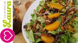 Como hacer ENSALADA CON ALMENDRAS Y FRUTAS Comida Saludable  Almond Mandarin Salad [upl. by Adnovad]