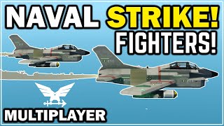 We Flew Two NAVAL STRIKE JETS IN To Attack AN AA BARGE In Stormworks [upl. by Novihs]