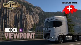 Hidden Viewpoint in the Swiss Mountains  Euro Truck Simulator 2 Switzerland Rework [upl. by Weslee485]