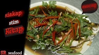 Siakap stim kicap Original  resepicara masak  SR seafood [upl. by Zaccaria]