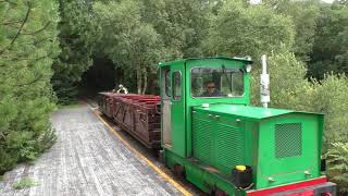 Peatlands Park Railway train passing Turf Halt [upl. by Ardisi]