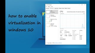 how to enable virtualization in windows 10 [upl. by Eeraj]