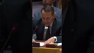 To wstyd Rosji który nie zostanie wybaczony ani zapomniany❗ Sikorski ONZ Ukraina Rosja [upl. by Nnahaid]