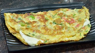 अश्या पद्धतीचे चिज ऑमलेट घरातील रोज आवडीने मागतील  Cheese Omelette Recipe  Egg Omelette [upl. by Nanaj]