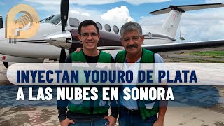 Vuelo en avioneta para inyectar yoduro de plata a las nubes y que llueva de inmediato en Sonora [upl. by Regor]