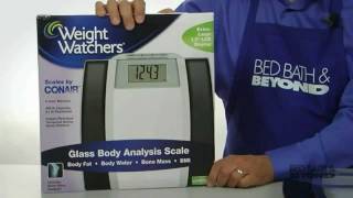 Weight Watchers Glass Body Analysis Scale at Bed Bath amp Beyond [upl. by Artkele]