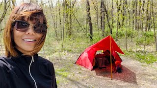 Hilleberg Staika featuring tarp 5  Cosy camping cooking chicken soup and Morel mushroom hunting [upl. by Llorrad]