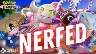 BLASTOISE amp Hoopa Nerfed HARD Pokemon Unite Patch Notes Tsareena Azumarill Gardevoir Buffs [upl. by Houser]