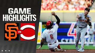 Giants vs Reds Game Highlights 8324  MLB Highlights [upl. by Tarrsus]