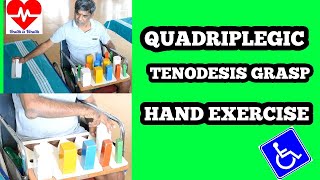 Quadriplegia  Tenodesis grasp  Functional Activities [upl. by Zaller]