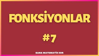 AYT MATEMATİK YÜKSELİŞ KAMPI 7DERS Fonksiyonda Grafik Okuma 1Pdf [upl. by Enait]