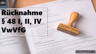 Rücknahme leistungsgewährender Verwaltungsakt § 48 II VwVfG I Verwaltungsrecht AT Grundlagen 16 [upl. by Imogene]