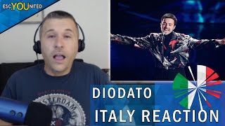 Diodato  quotFai rumorequot  REACTION Eurovision Italy 2020 [upl. by Ainafets]