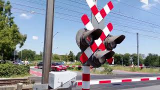 SNCBNMBS Siemens Desiro ML passing Herentals Level Crossing [upl. by Hew]