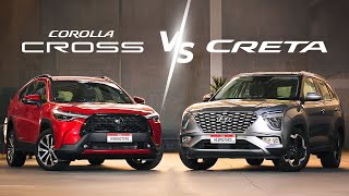 Comparativo de SUVs Toyota Corolla Cross XRE x Hyundai Creta Ultimate  QUAL É O MELHOR PRA VOCÊ [upl. by Eniarda406]