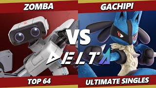 Delta 4  Zomba ROB Vs Gachipi Lucario Smash Ultimate  SSBU [upl. by Everson]