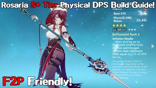 Free To Play Friendly Rosaria Physical DPS S Build Guide Genshin Impact [upl. by Savage]