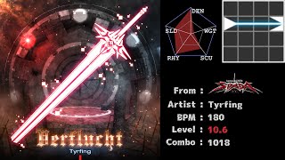 【jubeat analyser】Verflucht（ホールド譜面）【創作譜面】 [upl. by Joshuah]