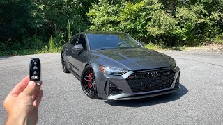 2024 Audi RS7 Start Up Exhaust Test Drive Walkaround POV and Review [upl. by Natsyrt]