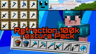 Refraction 100k 16x MCPE PvP Texture Pack AndroidIOSWin10 FPS BOOST [upl. by Eninahs385]