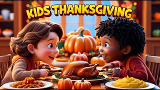 Kids Thanksgiving Song 🎉  Kids Thanksgiving Dinner with Friends  Thanksgiving Rhymes for Kids [upl. by Shakespeare]