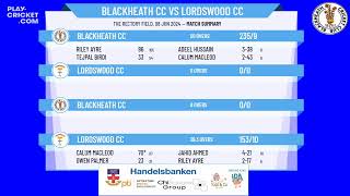 KCL Premier  Round 5  Blackheath CC Kent 1st XI v Lordswood CC 1st XI [upl. by Acirrehs]