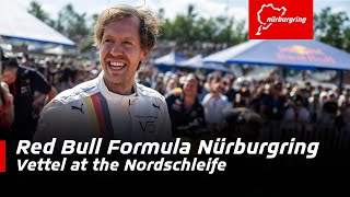 Sebastian Vettel back at the Nürburgring Nordschleife  Red Bull Formula Nürburgring [upl. by Malorie]