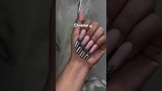 Chrome nails 🤩 nails chrome unique [upl. by Oiluarb]