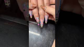 🎃 nails acrylics nailart acrylicnails naildesigns nailinspo shorts halloween viral [upl. by Euqinomad861]