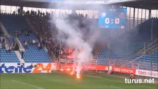 Wattenscheider Fans in Bochum Pyrotechnik und Randale [upl. by Anahsed]