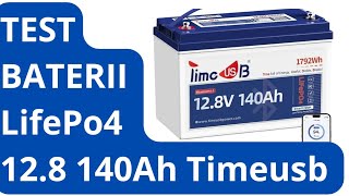 TEST Baterii LifePo4 128V 140Ah BT Battery Timeusb [upl. by Pren134]