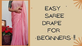 How to drape a saree perfectly  Step by step saree drape for beginners [upl. by Korie]