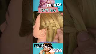 Paso a Paso 🎀 TRENZA CASCADA 🎀✨Tipos de trenzas de Cabello crineja clineja [upl. by Akirahs]