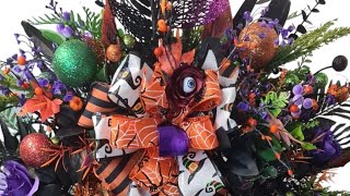 How to Make an Artificial Halloween Wreath [upl. by Blen313]