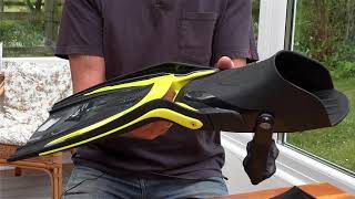 Scubaverse Scuba Diving Equipment Review TUSA Hyflex Switch Fins from CPS Partnership [upl. by Sacci63]