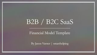 B2BB2C SaaS Financial Model with 3 Pricing Tiers [upl. by Sivolc]